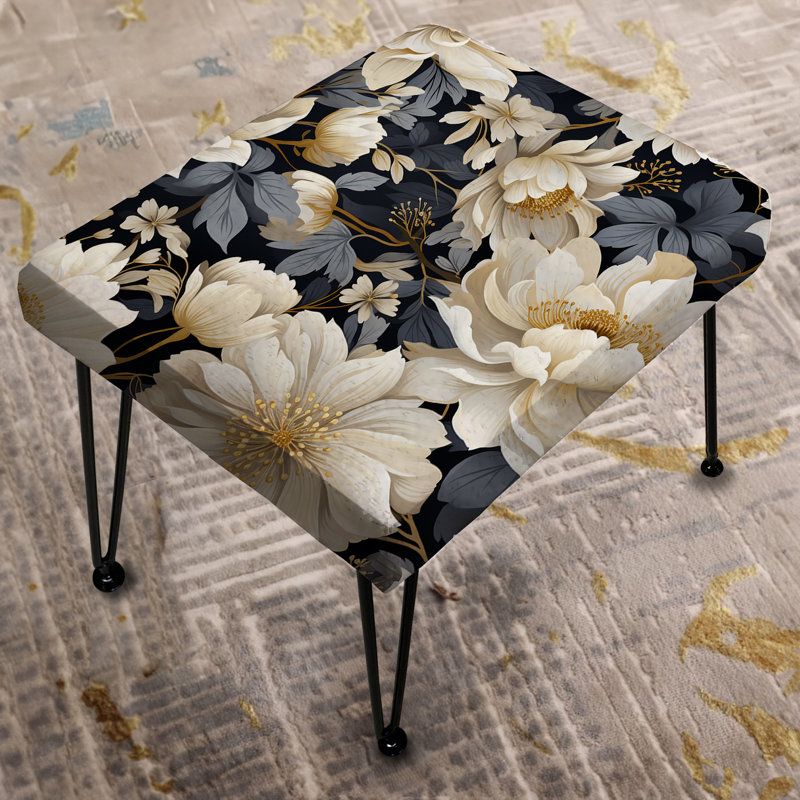 Magnifique Magnolia Blooms - Repose-pieds rectangulaire floral