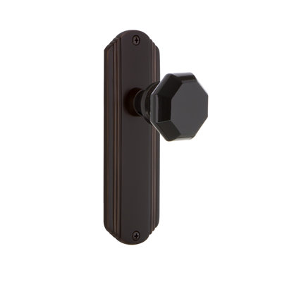 Deco Plate with Waldorf Black Door Knob