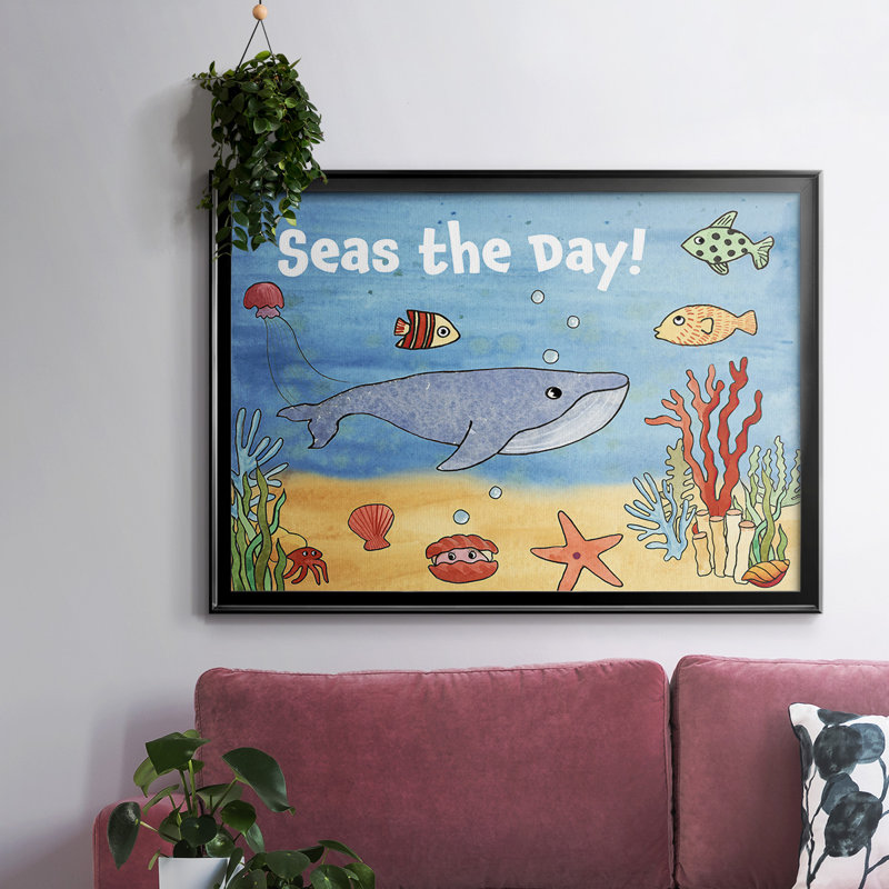 «Cute Sea Creatures II», reproduction sur toile, H 14 po x l 20 po x P 1,5 po, Noir