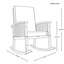 Chaise berçante d'extérieur rustique, bois d'acacia de la Casa, salon de jardin rembourré et confortable-129760984