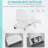 Outsunny Outdoor Chaise Lounge Chair With Storage, Waterproof, Quick Assembly, Folding Design, 5 Level Adjustable Backrest, White