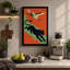 Leopard and Heron Dance Mid-Century - Wrapped Canvas-497870662-497870657
