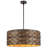 22in. 5-Light Farmhouse Wood Dimmable Drum Chandelier