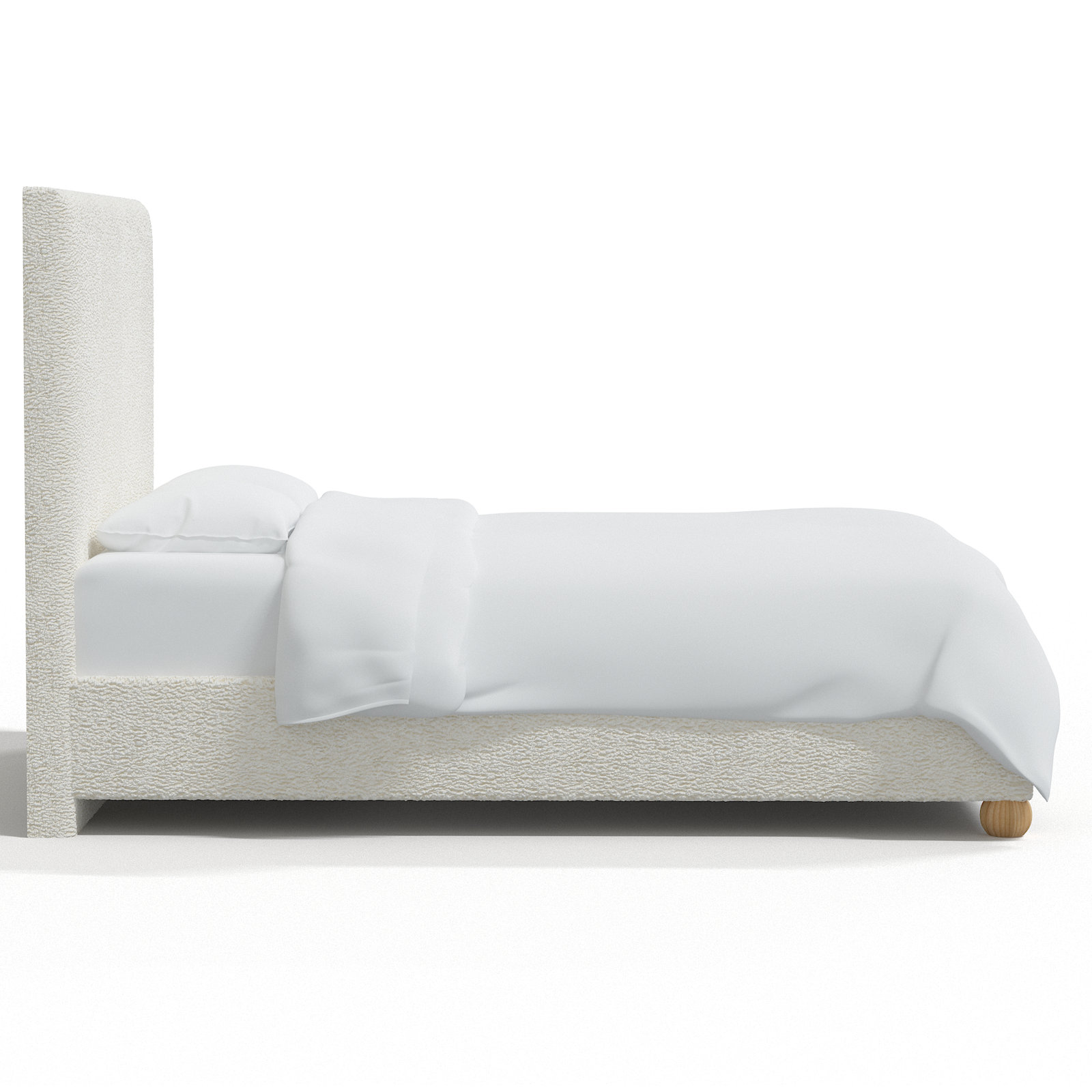 Benita Upholstered Bed, Full, Navarro Cream Chenille