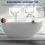 Baignoire autoportante de 67 pouces, baignoire de trempage, baignoire autoportante moderne avec trop-plein intégré, conception ergonomique profonde pour une détente de type spa, acrylique