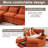 Balendin 111.8'' Soft U-Shape Sectional Couch Upholstered Sofa, Comfy Modular Cloud Couch-653119463