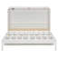 Grand lit escamotable avec tiroirs de rangement, ports USB, prises murales pliantes et peu encombrantes, blanc brossé-324975103
