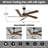 60" Modern Farmhouse Dimmable LED Ceiling Fan With 3CCT Lights And Remote Control, 5 Dual Finish Wood Blades, Quiet 6 Speed Reversible DC Motor, 6"/10" Downrods Included-254936748