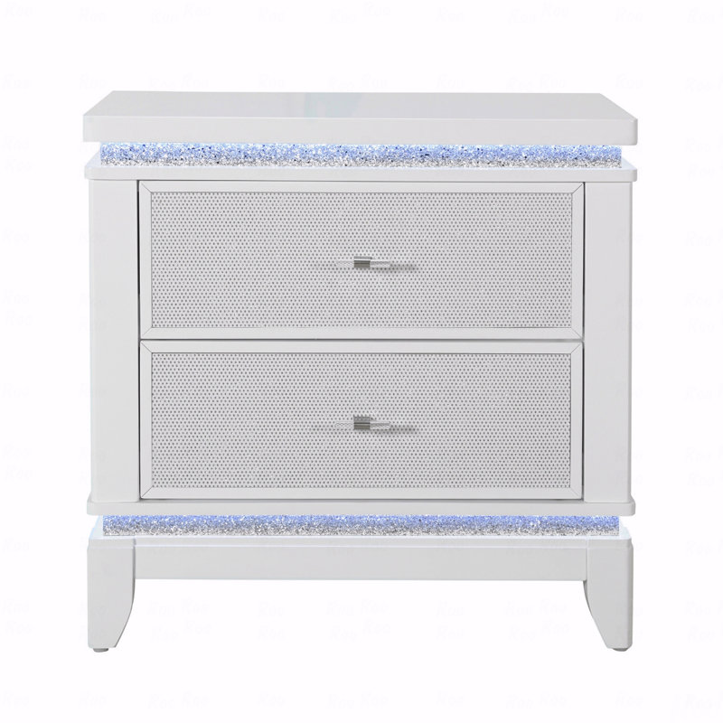 Table de chevet avec glacière, USB et haut-parleur
