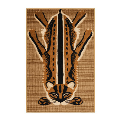 Washable Fossa Wildlife Area Rug