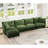 Modular Sofa With Ottoman for Shetucket Sectional Living Room Set Collection-644653800-644653802