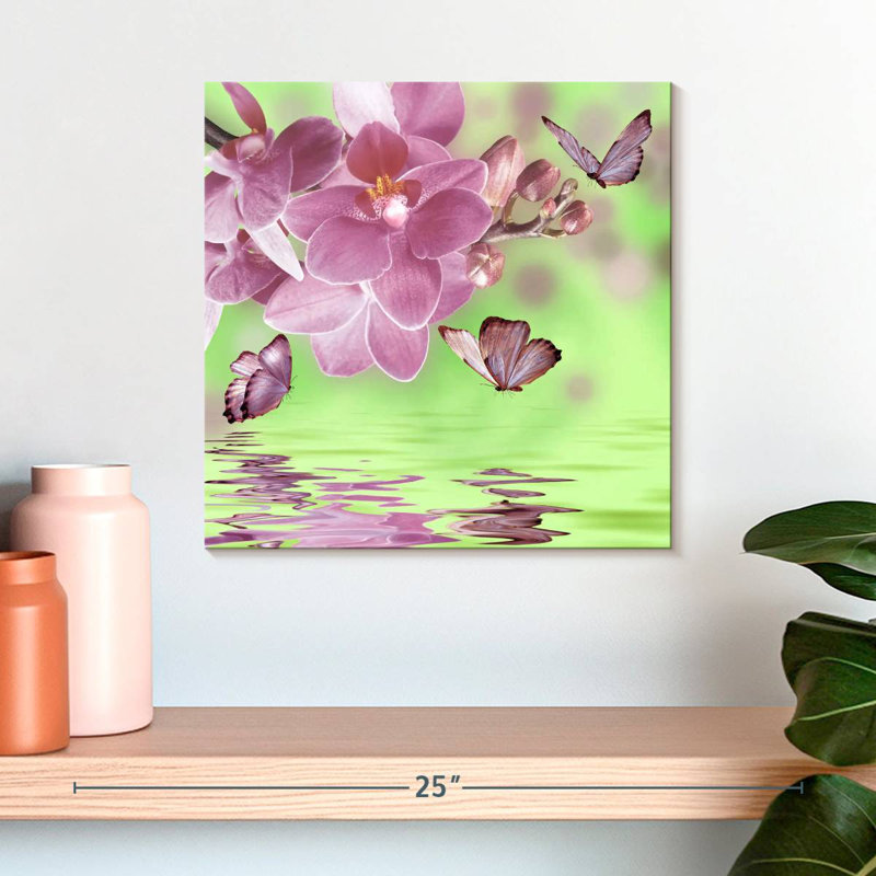 Fleurs d'orchidées Harnek, H 16 po x l 16 po