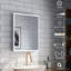Azamat 30"H Recessed or Surface Mount Frameless LED Medicine Cabinet With  Adjustable Shelves-505742996-505742997
