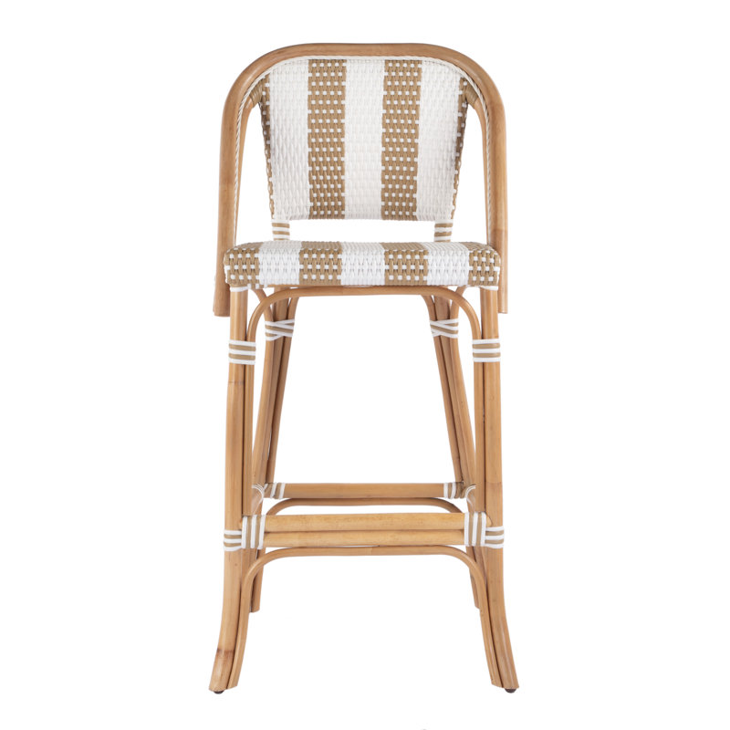 Tabouret Euporie, Beige / Blanc
