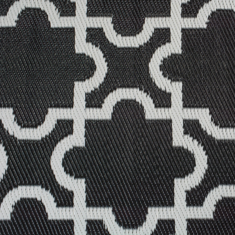 Tapis intérieur / extérieur noir Shugar Lattice