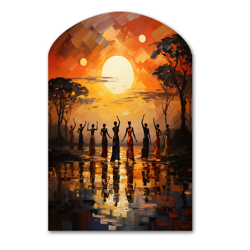 Tionnie - arche, art mural africain en métal, sculpture murale asymétrique, H 43 po x l 33 po