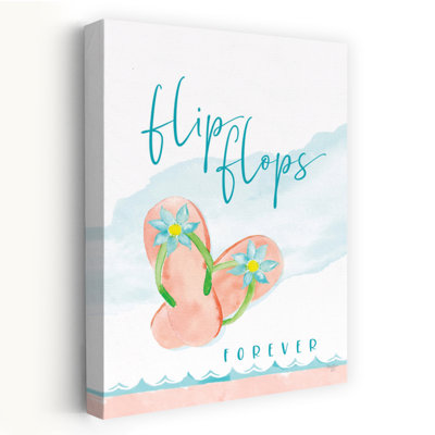 Flip Flops Forever Coastal Summer Art