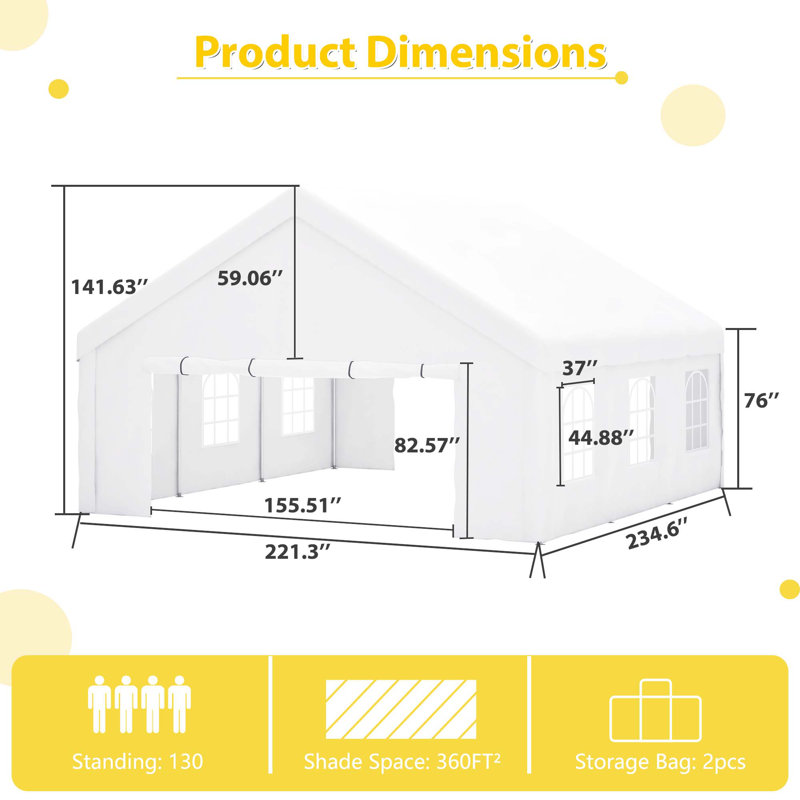 20X20ft Party Tent Heavy Duty