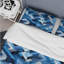 Ensemble de housse de couette à rayures bleues et blanches Dynamic Symmetry I-1267715620