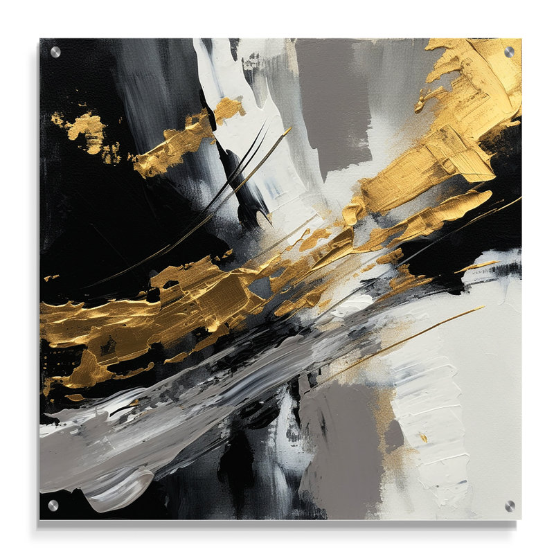 Mystery Awakening II - Art mural abstrait en acrylique moderne, H 16 po x l 16 po