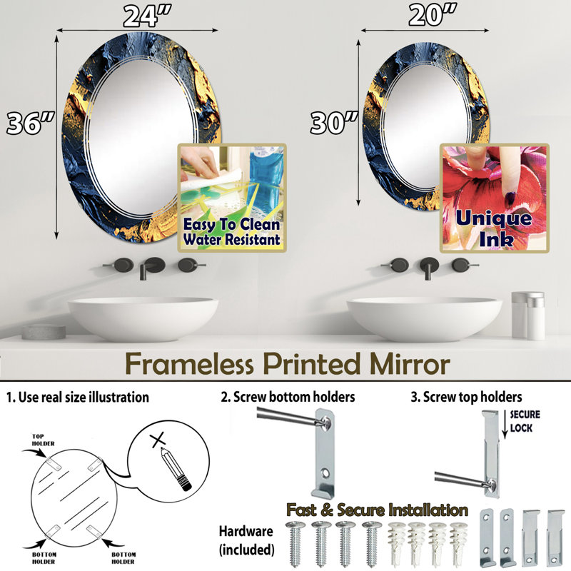 Miroir mural MacGraw, 30 po x 20 po