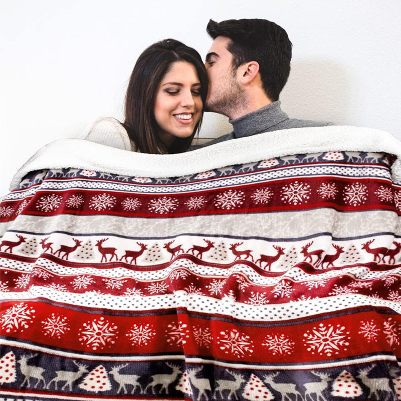 Jeté en sherpa en microfibre polaire