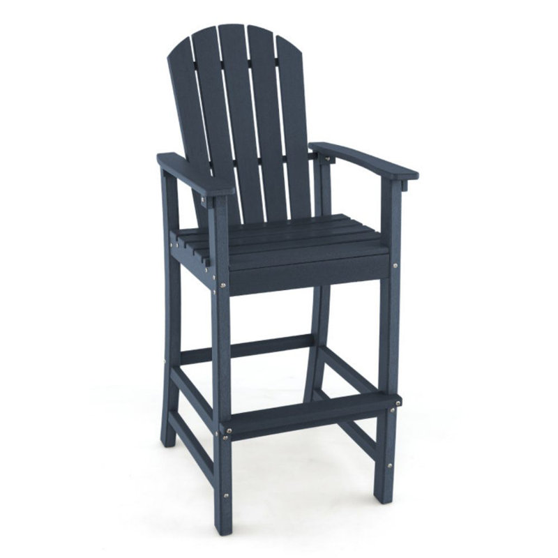 Tabouret de bar extérieur Beachcrest Home ™, Bleu marine