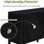 Buffet rétro avec design rainuré - Armoire multifonctionnelle pour le rangement à 4 portes de la maison dans des appareils intérieurs noirs spacieux et plus-297567955