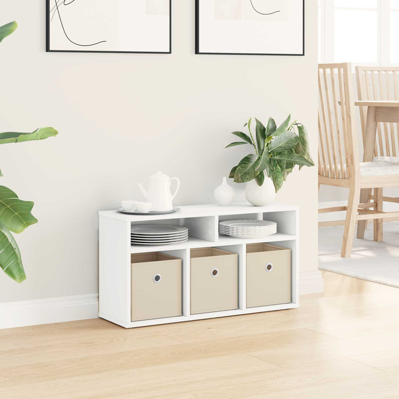 Unfinished TV Stand for TVs up to 42" with Fireplace Included, White, 14.96'' H x 28.35'' W x 8.86'' D