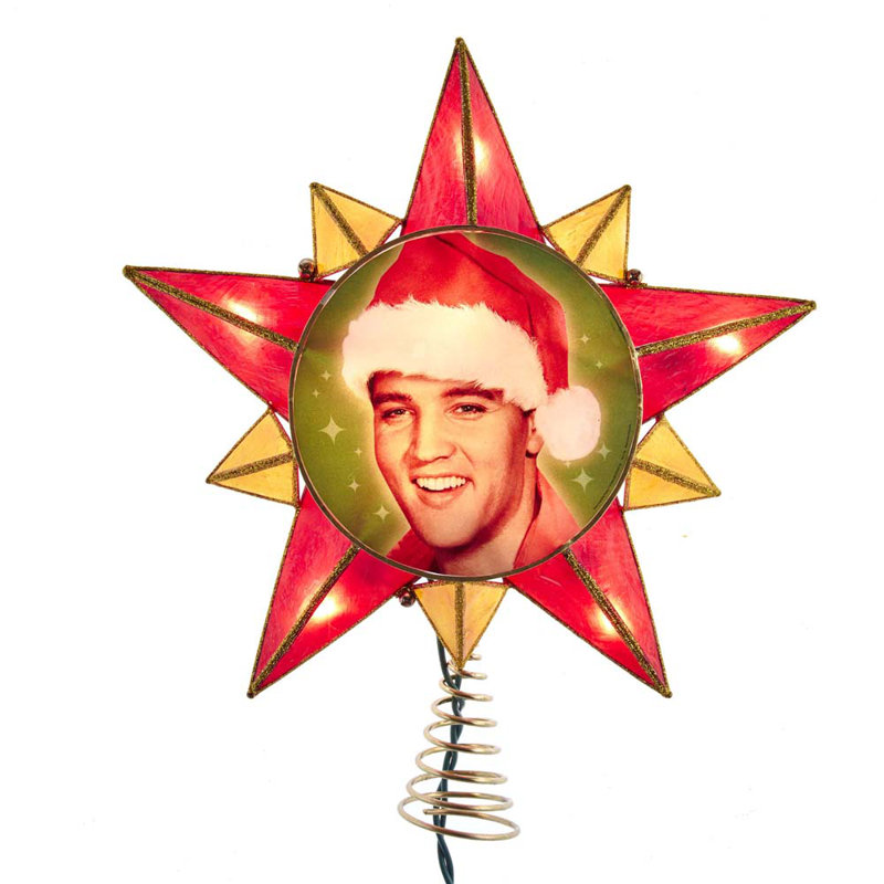 Elvis® 9.45'' Shell / Capiz Astrology & Stars Lighted Tree Topper