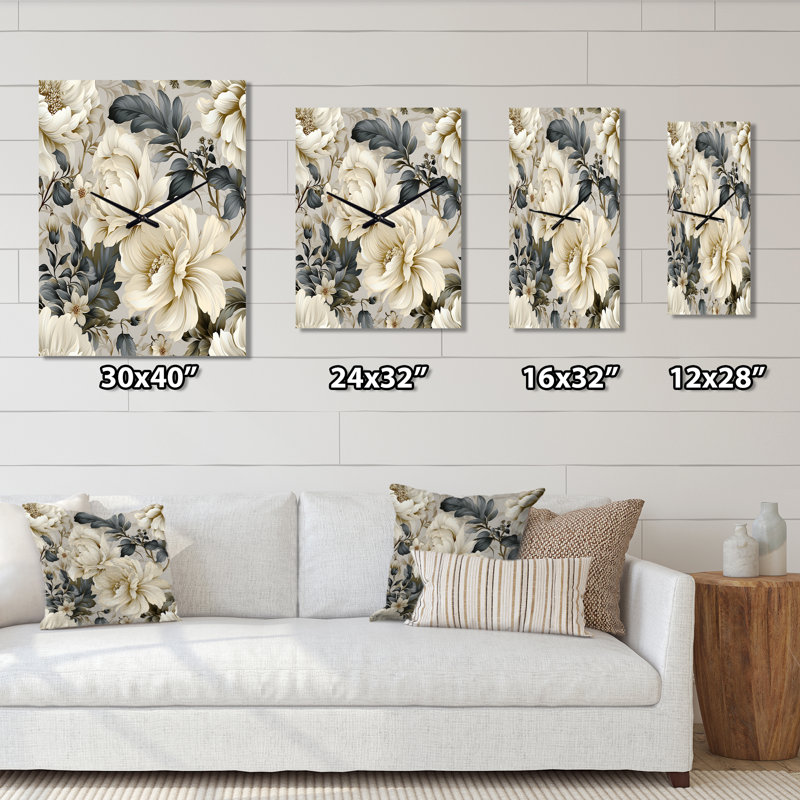 Janez - Horloge murale florale, Grand