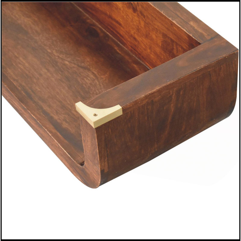 Console flottante en bois massif Indira