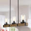 Lustre géométrique en bois 3 lumières Deemer