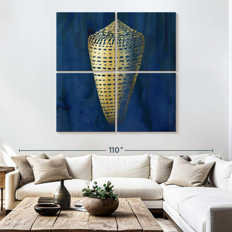 Aletra Indigo Sea Treasure II, H 74 po x l 74 po