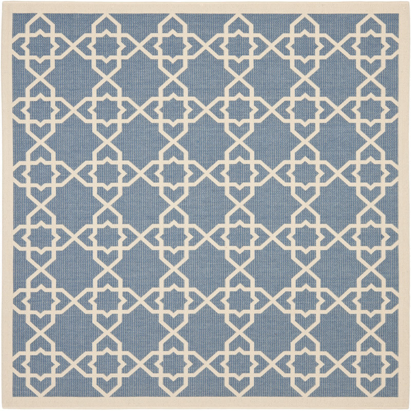 Herefordshire Performance Geometric Indoor/Outdoor Area Rug, Square 7'1