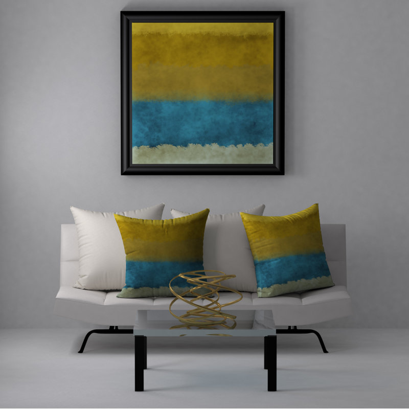 Abstract Throw Pillow, 20" H x 20" W