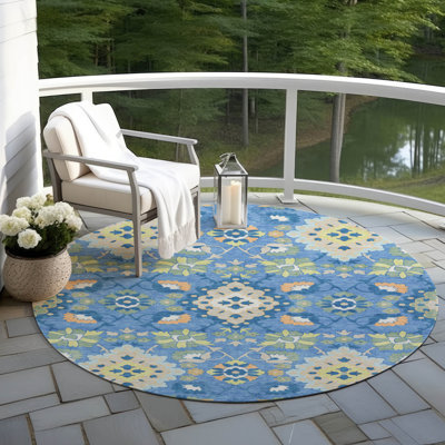 Tapis intérieur / extérieur bleu Vespera 