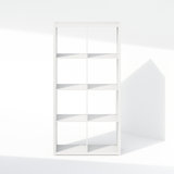 Ebern Designs Cubic Open Back Multipurpose Clothing & Closet Storage Organizer Shelf, 8-Cube, White
