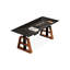 Bureau debout en bois massif noir et noyer-352219155