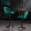 Ensemble de 2 tabourets de bar réglables avec dossier et repose-pieds, chaises de bar à hauteur de comptoir pour la cuisine, pub - vert-1030674897