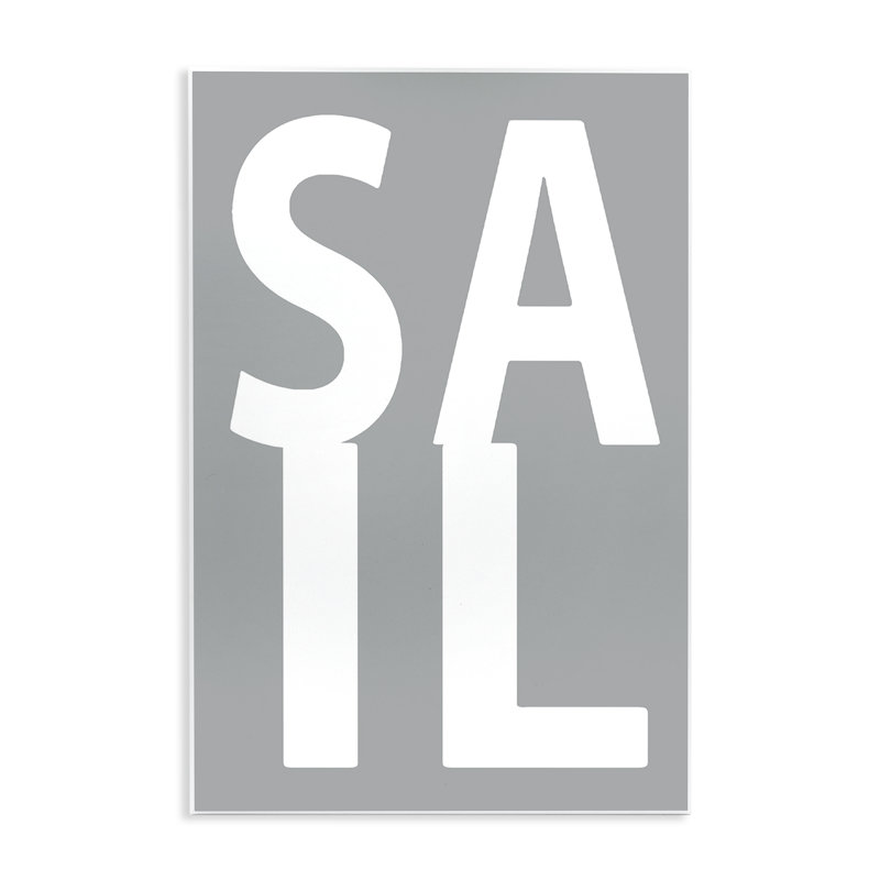 «Sail Sail» sur plaque murale grise par Jamie MacDowell, H 15 po x l 10 po