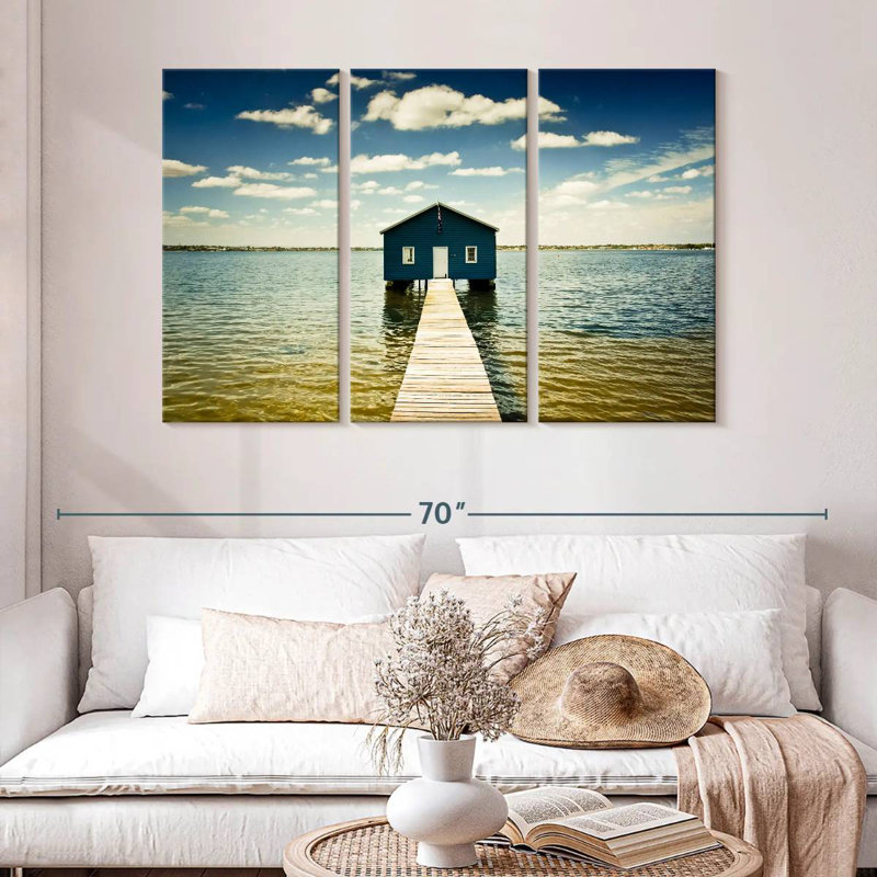 Aletra Blue Boat House, H 32 po x l 50 po
