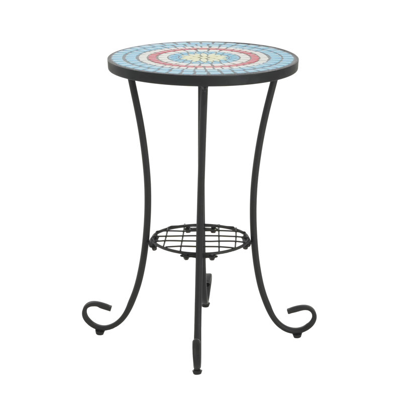 Charming Patio Side Table With Versatile Shelf For Any Space