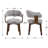 Modern 5-Piece Round Brown Dining Set With Upholstered Chairs With Backrest And Armrests, Fit For 4 People-631018792-631018790-631018787