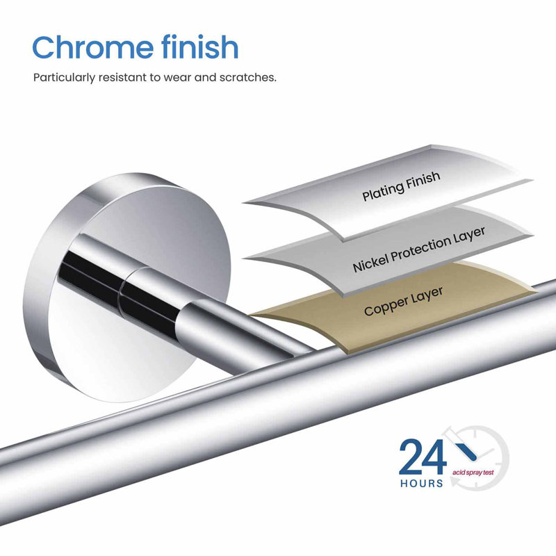 Porte-papier hygiénique mural, Chrome