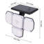 Wall-Mounted Outdoor Solar Security Light with Rotating Heads