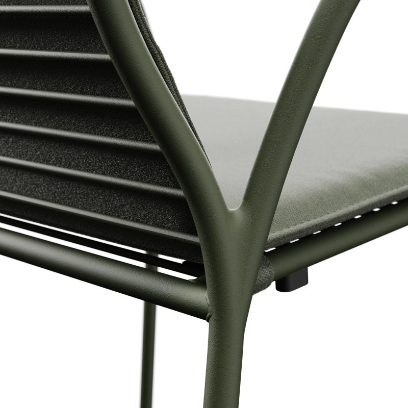 XY Outdoor Dining Chair, Olive