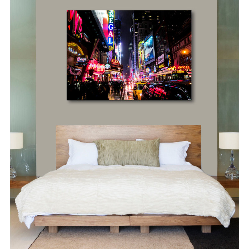 «Neon New York City», reproduction d'impression sur toile, H 18 po x l 26 po