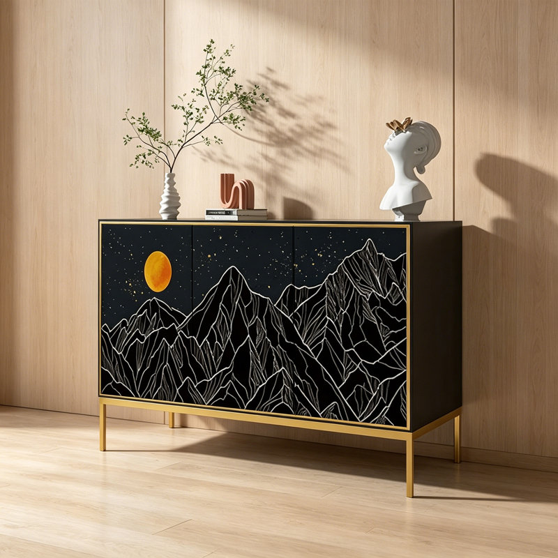 Solid Wood Living Room Storage Cabinet