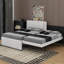 Lit plateforme double avec lit gigogne-107167759